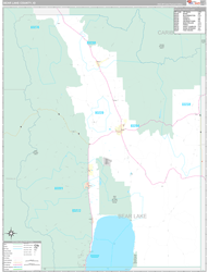 Bear Lake County, ID Wall Map Premium Style 2024